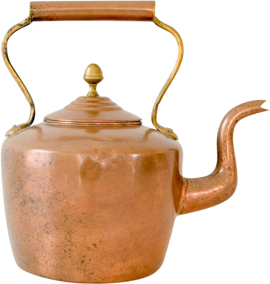 Kettle Clipart Copper - Teapot (989x1040), Png Download