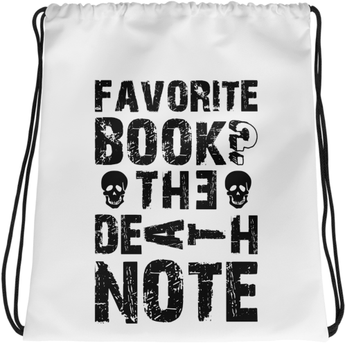 Drawstring Bag My Favorite Book The Death Note - Tote Bag (600x600), Png Download