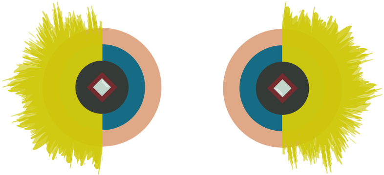 The Eyes Are The Most Iconic Element Of The Pieces - Circle (804x396), Png Download