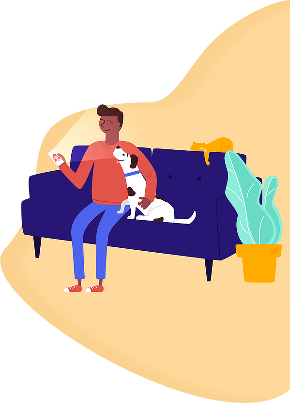 Pet Parent - Sitting (599x831), Png Download