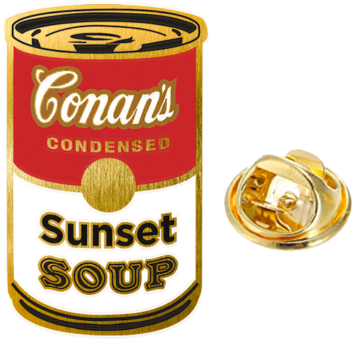 Sunset Soup Enamel Pin - Gold (800x800), Png Download