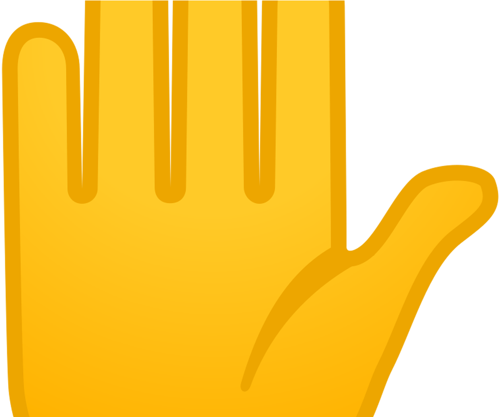 Raised Hand Icon Noto Emoji People Bodyparts Iconset (1368x855), Png Download
