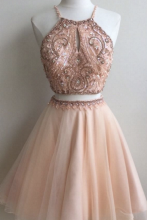 A Line Homecoming Dresses, Champagne Prom Dresses, - Homecoming Champagne Prom Dresses (750x750), Png Download