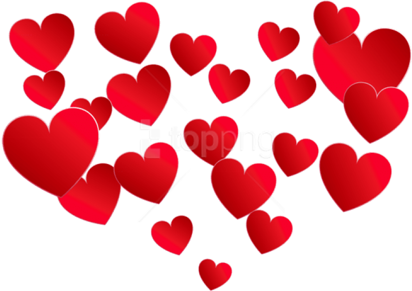 Free Png Download Transparent Heart Of Hearts Png Images - Transparent Background Hearts Png (850x645), Png Download