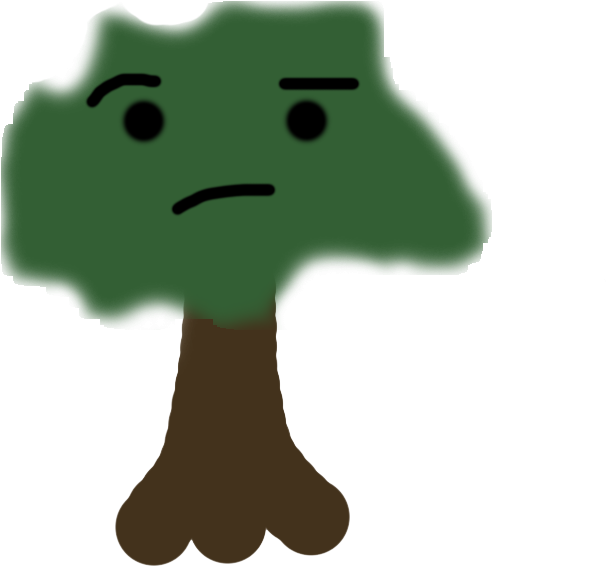 Confusedtree - Thumb - - Cartoon (1024x1024), Png Download