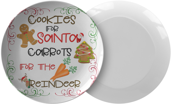 Cookies For Santa Carrots For The Reindeer - Circle (600x600), Png Download
