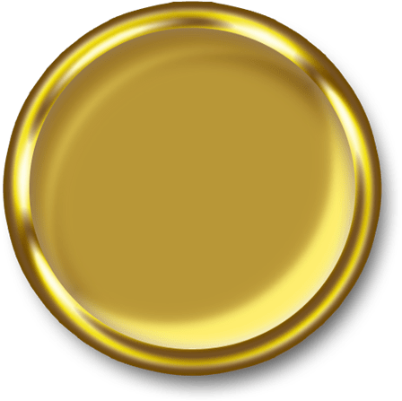 Transparent Background Gold Button Png (600x600), Png Download