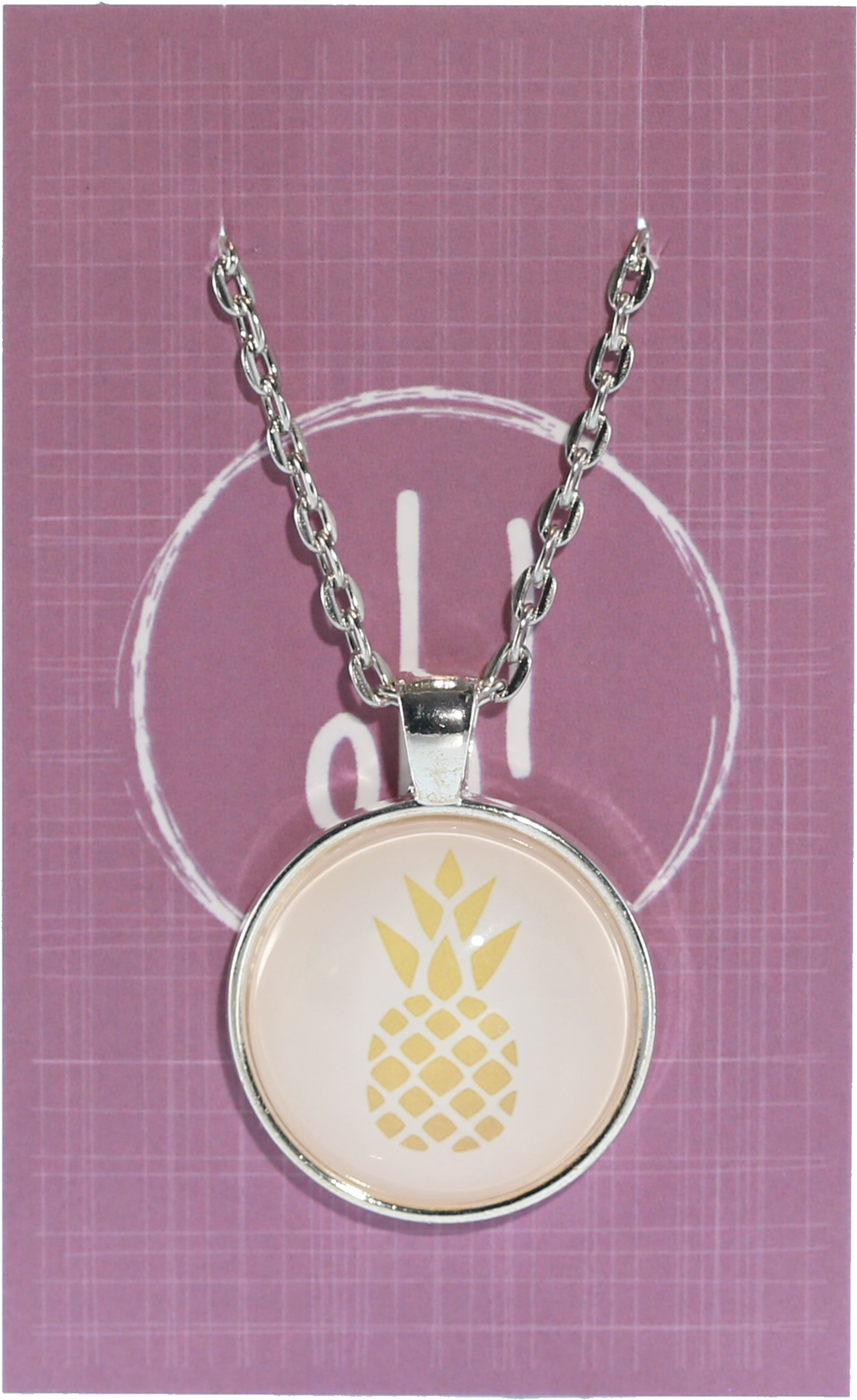 Gold Pineapple Necklace - Locket (2048x2048), Png Download