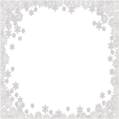White Snow Flake Frame - Blue Snow Frame Png (400x400), Png Download