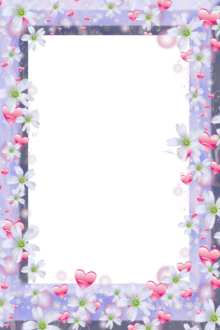Pin By Slgudiel On Wallpapers And More - Violet Flower Frame Png (850x1275), Png Download