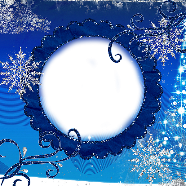 Transparent Snowflake Elegant Frames - Winter Photo Frames Transparent (600x600), Png Download