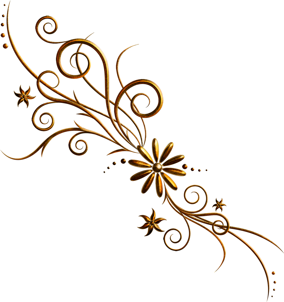 Gold Floral Vector Png Free PNG Image