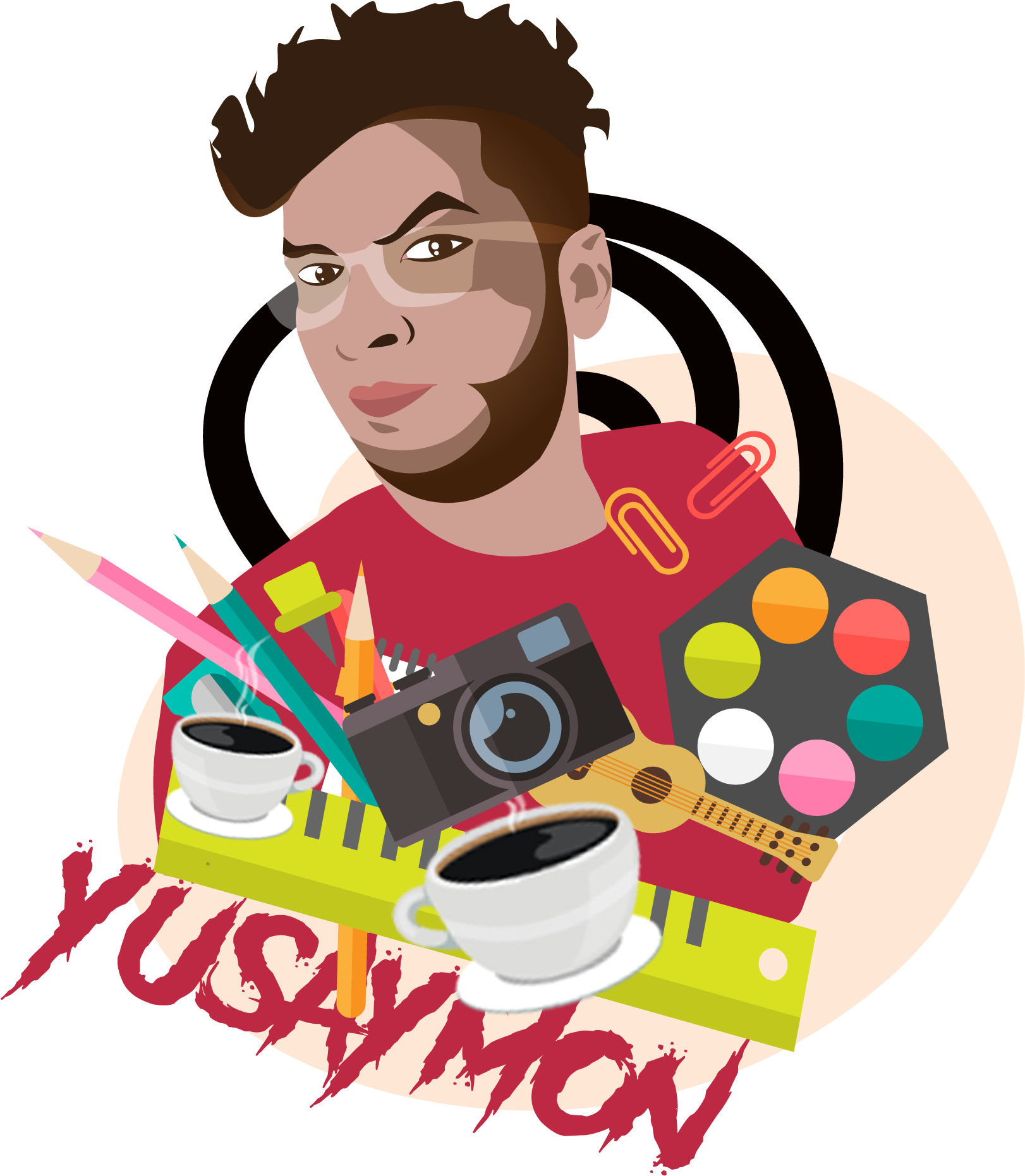 Hi, I'm Yu I Like To Do Selfportrait-contests <3 - Clip Art (1714x2002), Png Download