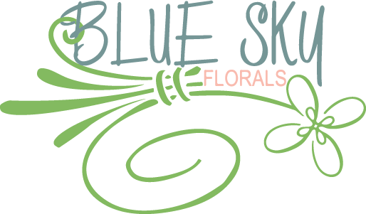 Blue Sky Florals - Calligraphy (514x301), Png Download