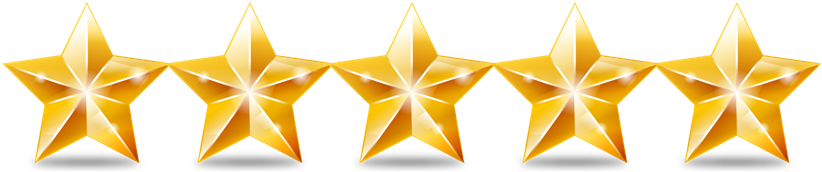 Five Star Transparent - Golden Five Star Rating (822x172), Png Download