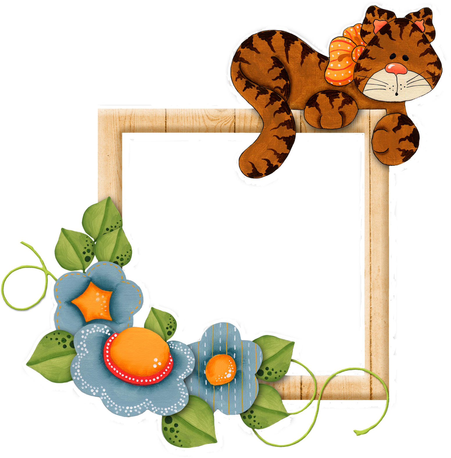 Frames E Molduras De Gatinho - Marcos Con Gatito (1578x1600), Png Download