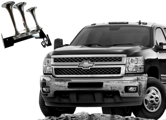 Chevy/gmc Air Horns - Kleinn Train Horns Kleinn Train Horns Gm Heavy Duty (644x480), Png Download