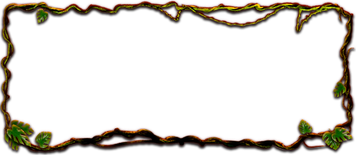 8/28/18 - Cartoon Jungle Vine Border (702x307), Png Download