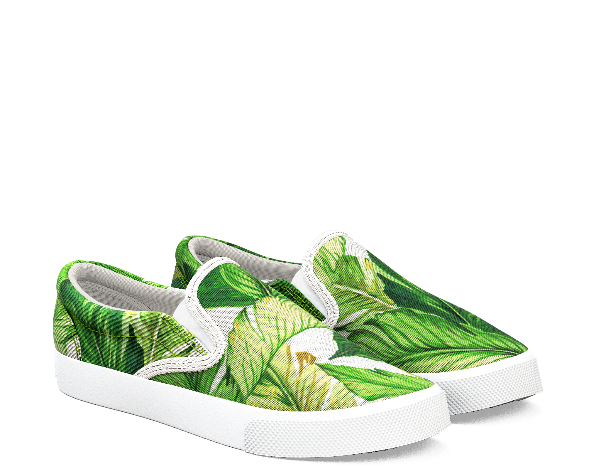 60610 1516 506 Bananajungle Arrynando Greenwhite Unisex - Banana (2048x2048), Png Download