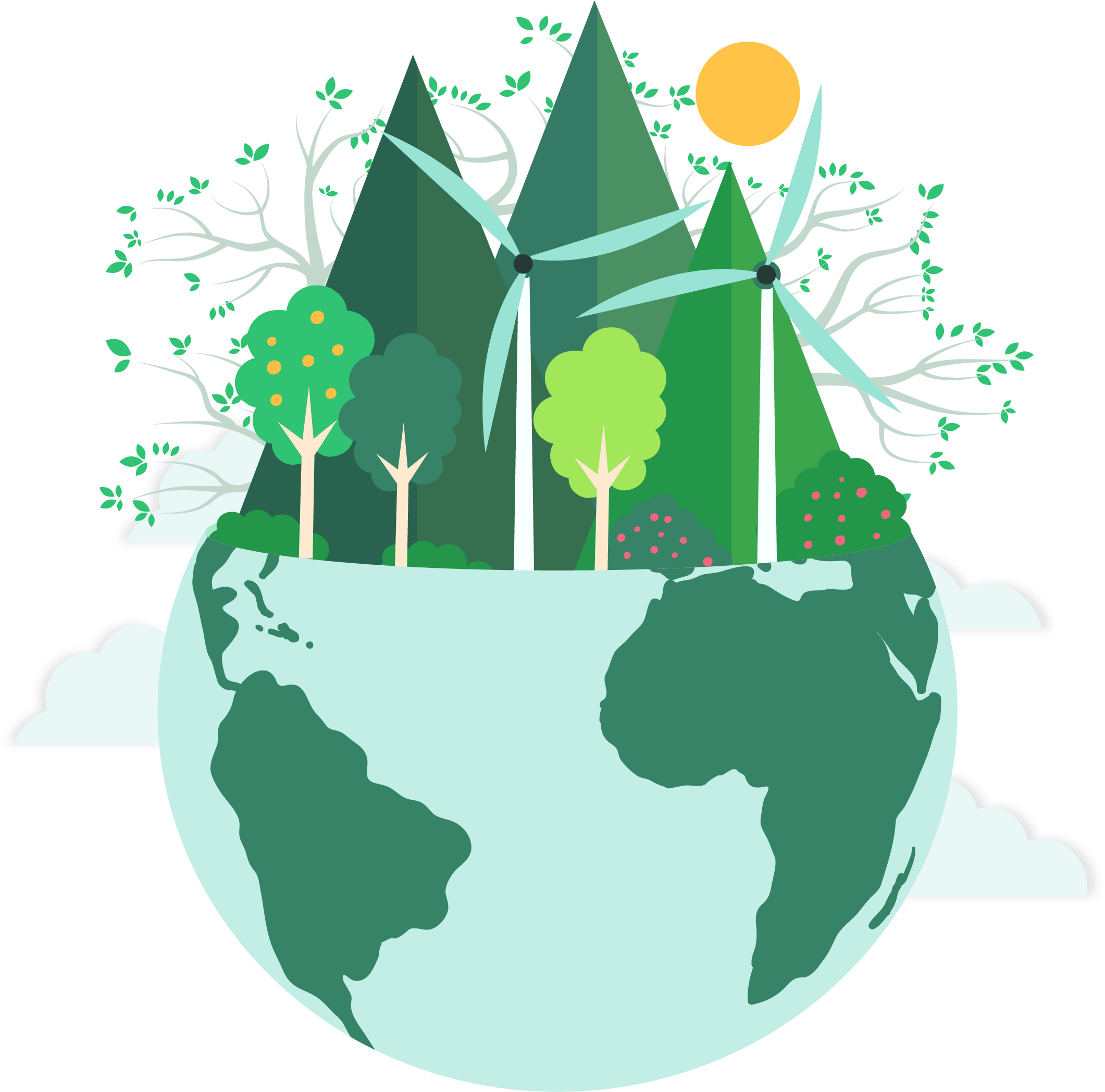 Royalty Free Download Agriculture Clipart Pollution - Sustainability Png (2137x2095), Png Download