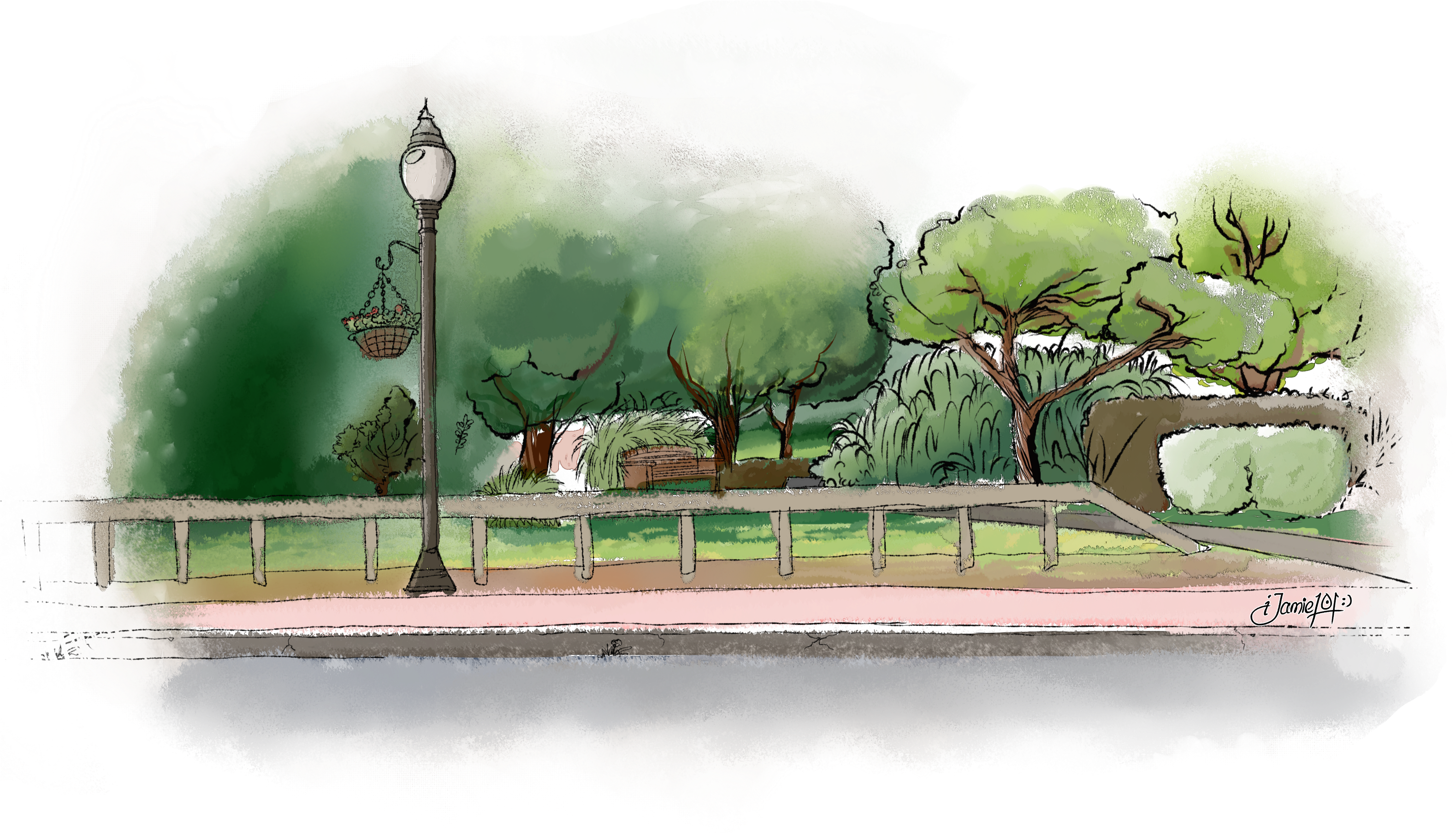 The Tree Of Ise - Watercolor Paint (3279x1806), Png Download