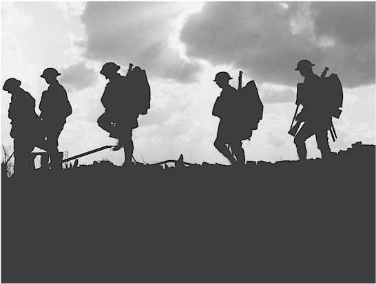 Click And Drag To Re-position The Image, If Desired - World War 1 Silhouette (583x700), Png Download