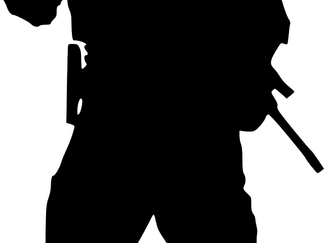 Soldier Silhouette - Silhouette (640x480), Png Download