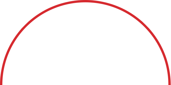 Circle Circle - Half Circle Transparent Red (587x293), Png Download
