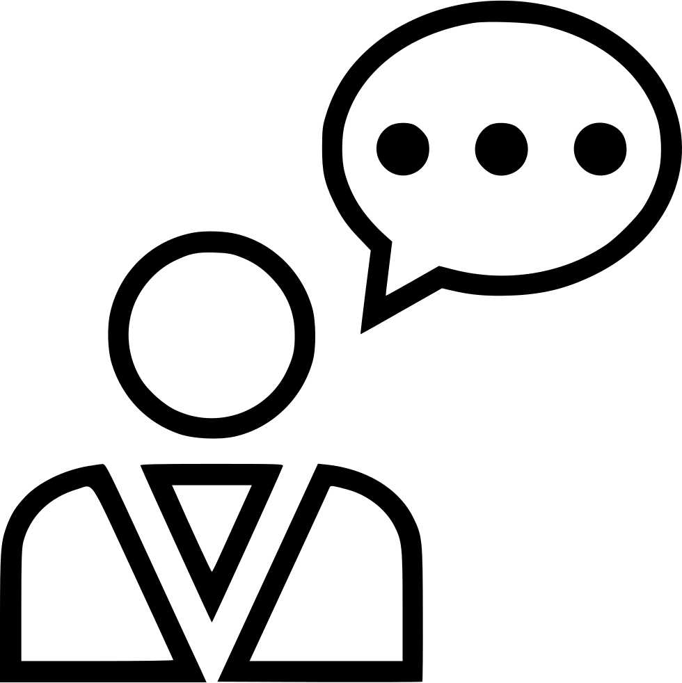 Chat Bubble Conversation Talk User Profile Man Comments - Portable Network Graphics (980x982), Png Download