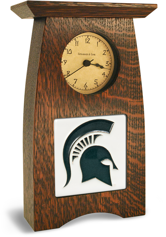 Tile In Arts And Crafts Clock - Arts And Crafts Clock (1000x1000), Png Download
