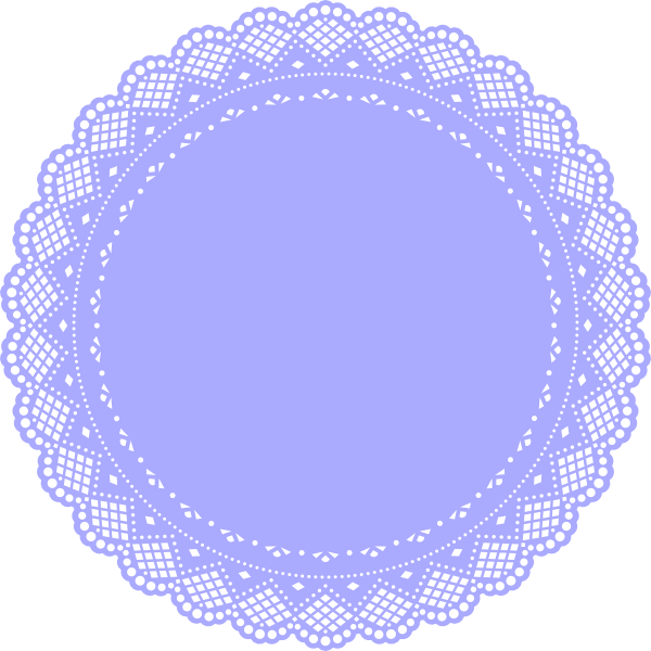 Lilac Doily Clip Art At Clker - Doily (600x600), Png Download