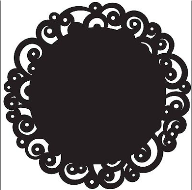 Doilies Wilton Pieces - Wilton Black Swirl 12 Inch Cake Doilies/6 Count (458x458), Png Download
