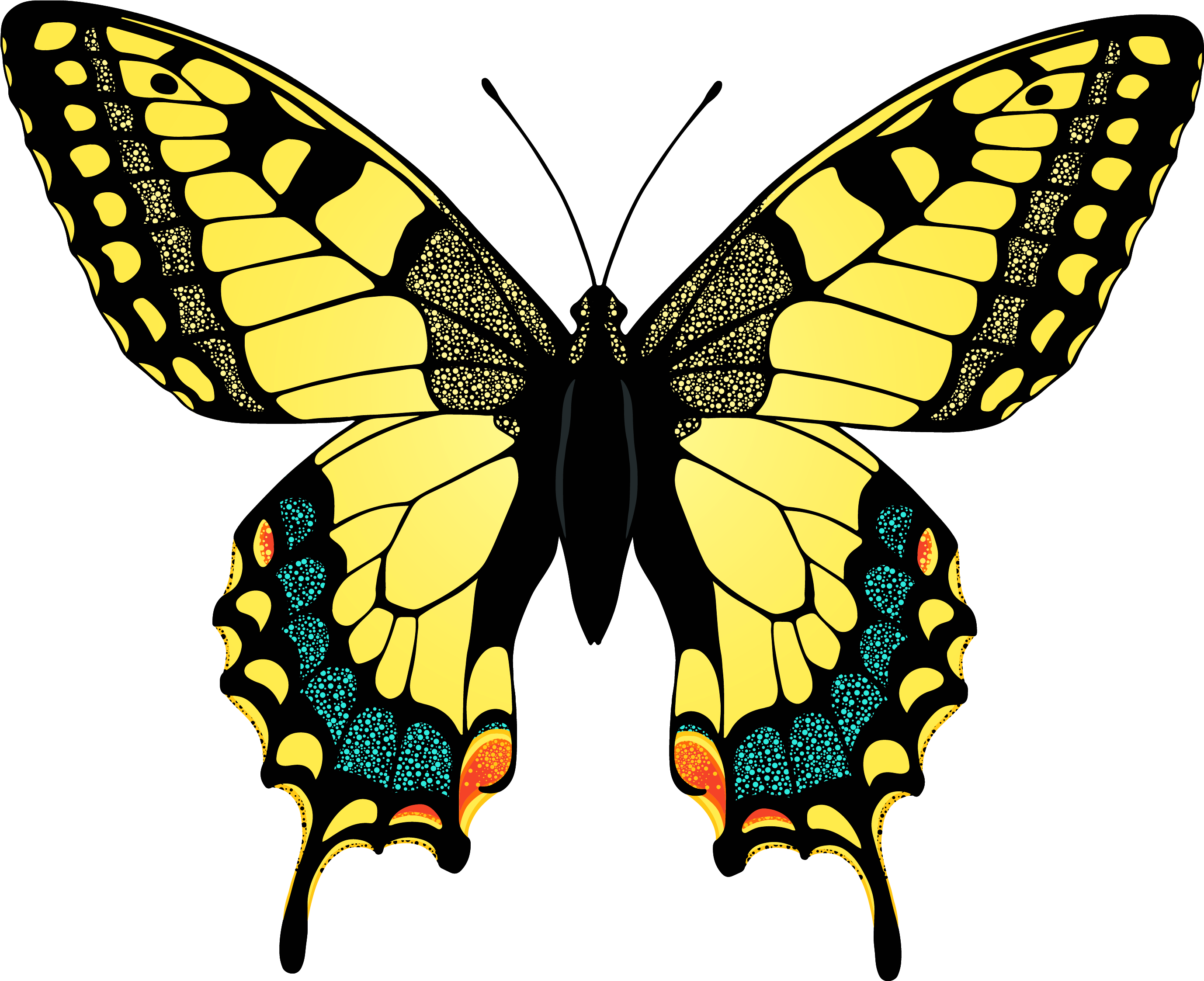 Yellow Butterfly Clip Art Transparent