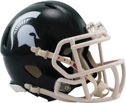 Michigan State Spartans Ncaa Speed Mini Helmet - Michigan State Mini Helmet (475x429), Png Download