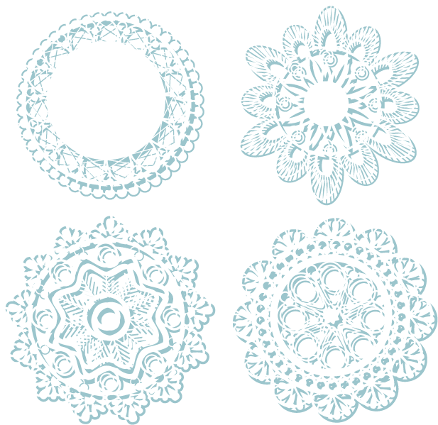 Lace Doily White Pattern - Tablecloth (800x800), Png Download