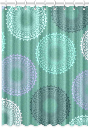 Teal Sea Foam Green Lace Doily Window Curtain 52" X - Window Valance (500x500), Png Download
