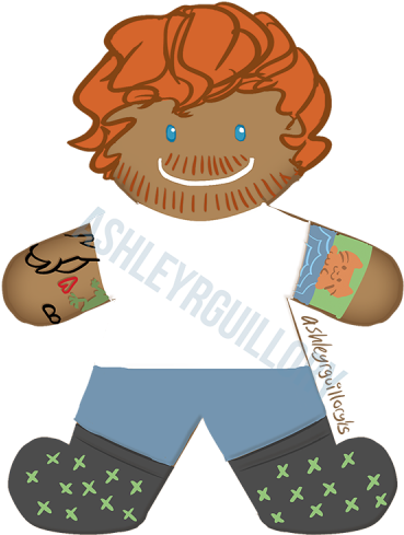 Ginger Bread Sheeran Ed Breed - The Gingerbread Man (500x500), Png Download