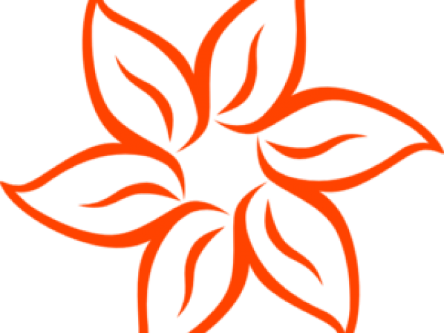 Red Flower Clipart Jungle Flower - Thick Line Coloring Pages (640x480), Png Download