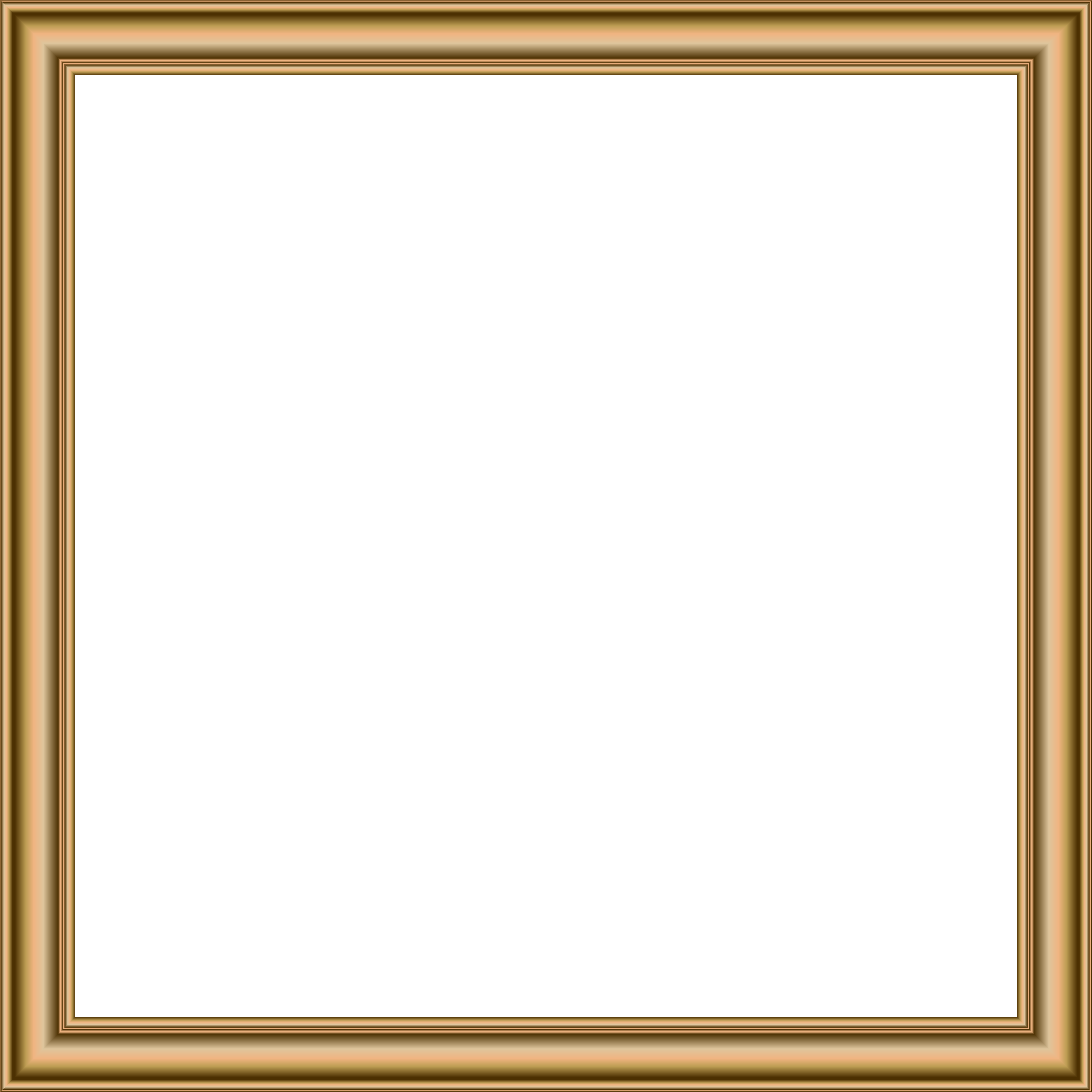 Golden Photo Frame Png (6000x6000), Png Download