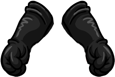 Agent Top Secret Gloves Icon - Club Penguin Black Gloves (442x348), Png Download