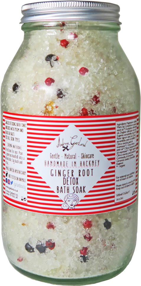 Ginger Root Detox Bath Soak - Ginger (544x1000), Png Download