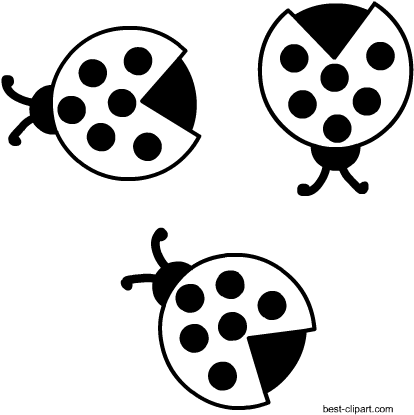 Free Clipart Black And White Ladybirds - Free Content (450x450), Png Download