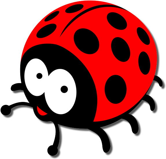 Ladybug Cartoon Png - Cartoon Ladybird (600x600), Png Download