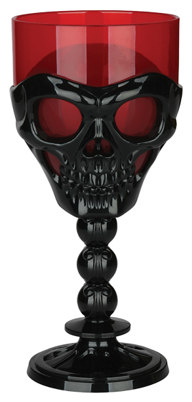 Black Skull Goblet (371x650), Png Download