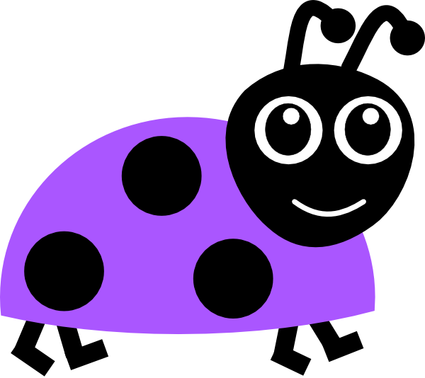 Ladybug Clipart Purple - Purple Ladybug Clipart (600x534), Png Download