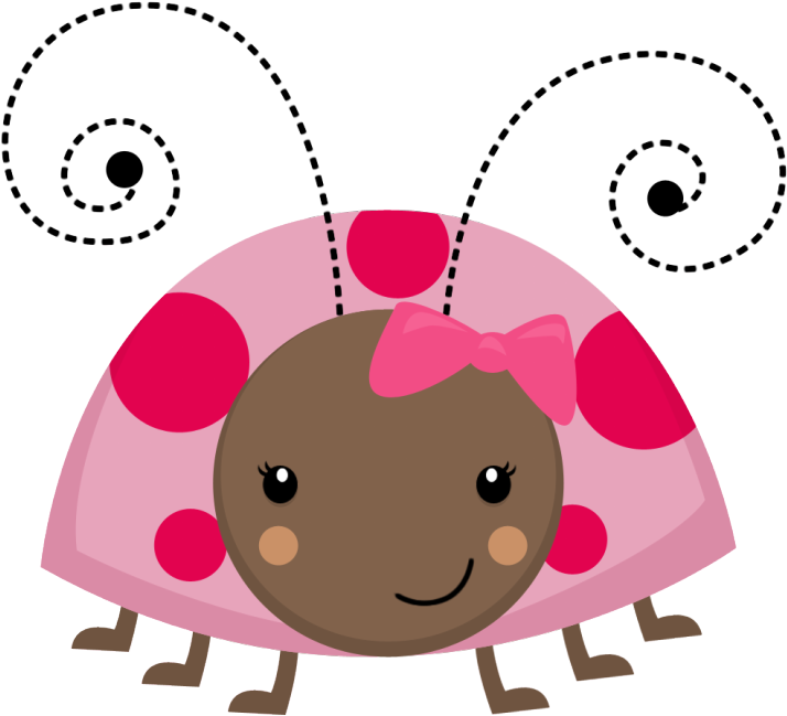 Joaninha Minus Already Felt Cute - Pink Ladybug Clipart (870x870), Png Download