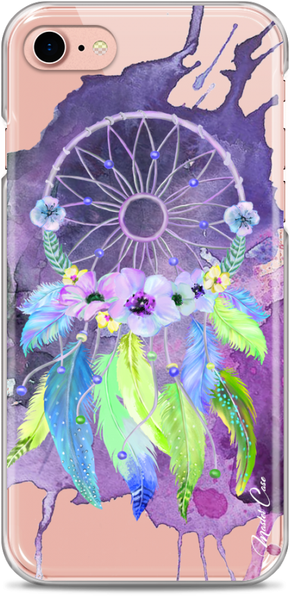 Coque Iphone 7plus/8plus Purple Watercolor Floral Dreamcatcher - Dose Of Colors (1230x900), Png Download