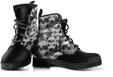 Skull Obsession Skulls Black Boots Skull Obsession - We Re All Mad Here Boots (400x400), Png Download