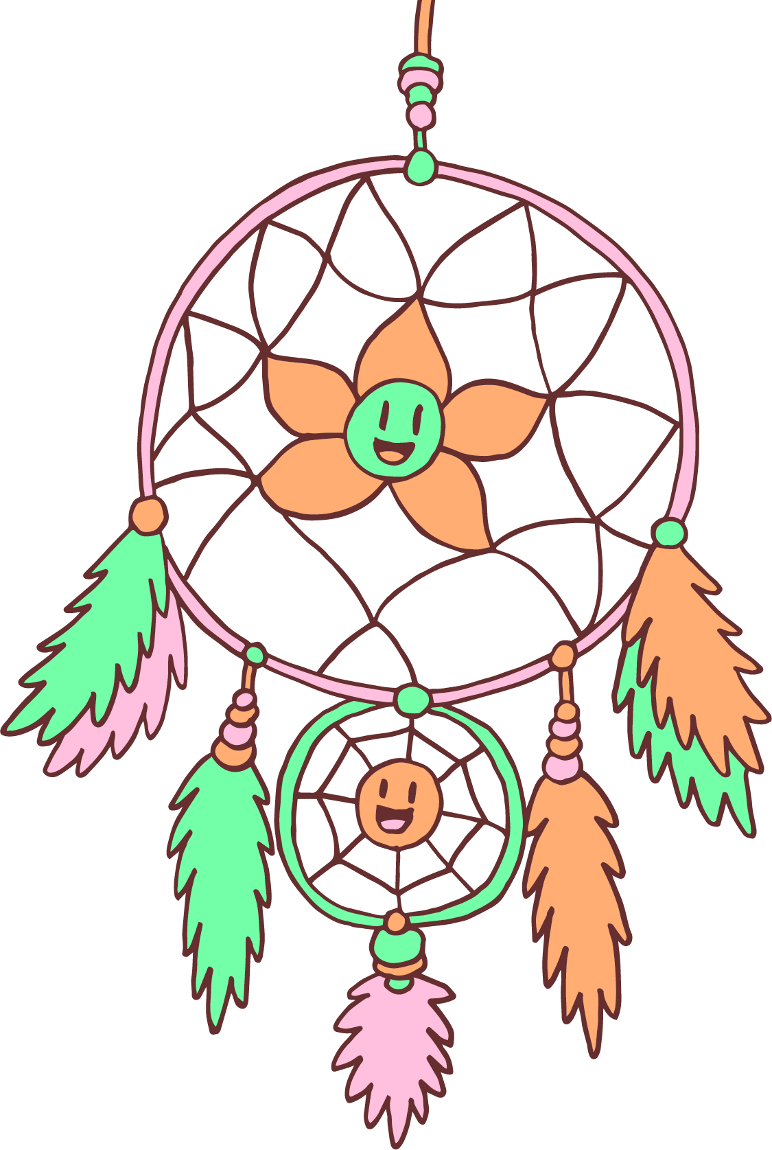 Banner Free Download Drawing Arrow Dreamcatcher - Dream Catcher Design Clipart (1125x1675), Png Download