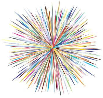 Explosion, Explode, Colorful, Abstract - Feu D Artifices Png (355x340), Png Download